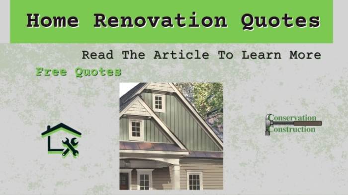 Home Renovation Quotes - Conservation Construction